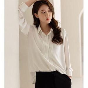 [엘리시아]로니 핀턱 라인 카라 블라우스