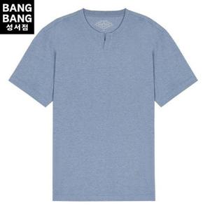 뱅뱅 HC04 남성 라운 브이트임 헨리넥 면 반팔티  NTL516