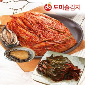 [도미솔/총10.5kg] 사랑채포기김치10kg + 깻잎김치 500g