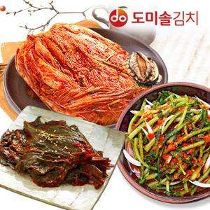 [도미솔/총10.5kg]포기김치 8kg+ 열무김치 2kg+깻잎김치 500g
