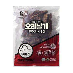 500g 간식 빈즈라이크 강아지 오리날개