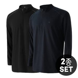 마운틴벨리 2종세트 반집업 반목 긴팔 티셔츠 MVT2366