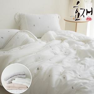 화사2 꽃자수 간절기 모달 차렵이불(Q) by효재