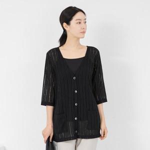 여 브이넥 그물 니트 가디건 VC502320 중년여성의류/50대/60대/마담/빅사이즈/할머니옷