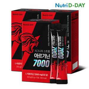 [뉴트리디데이] 초고함량 스트롱 액상스틱 L-아르기닌 7000 x 3개 (총45포)