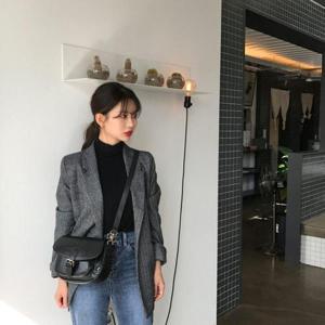[HYIJT61F_4B]여성 가을자켓 무드 캐주얼 시크 소매 롱자켓
