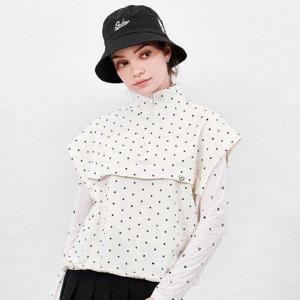 [체스]메이렌 여성골프 도트 반집업 조끼  여성여름골프조끼