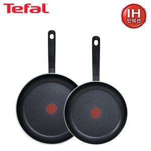 ★할인행사★[테팔] IH 블랙 풀와이드  인덕션 프라이팬 28cm+32cm
