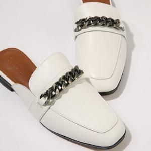 포크슈즈 소가죽 체인장식 여성여자 뮬슬리퍼 블로퍼 3cm/3color sy8009
