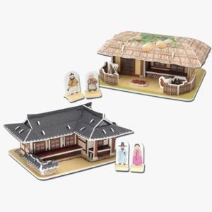3D입체퍼즐 한국의 전통가옥 2종 모형 만들기