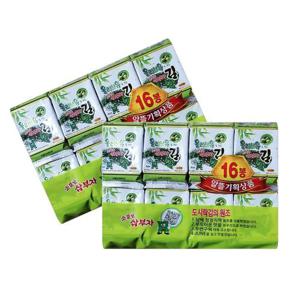 삼부자 올리브 도시락김 4g x16봉 10개 한박스