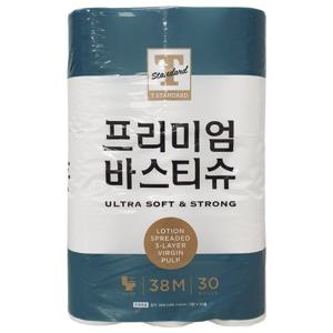 프리미엄 바스티슈 두루마리 휴지 화장지 38m 30롤