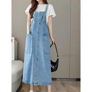[카라]KARRA 텐버튼데님오버롤원피스_A3F0971
