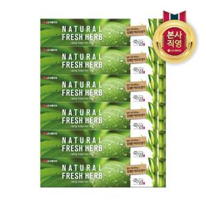 죽염 네츄럴 후레쉬허브 치약 130g x 6개