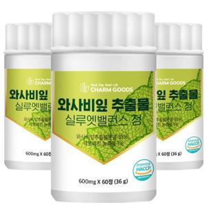 참굿즈 와사비잎 추출물 실루엣 밸런스 60정 3통