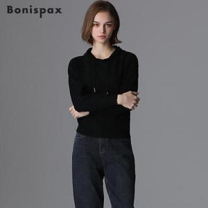 [보니스팍스][보니스팍스(Bonispax)] 후드 루즈핏 긴팔 니트 (택가격 133000원)