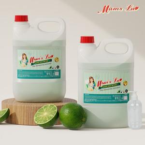 ★적립금사용가능★ 맘스럽 주방세제 4LX2개+리필용기1개 과일야채세척 세제 대용량 저자극 라임향
