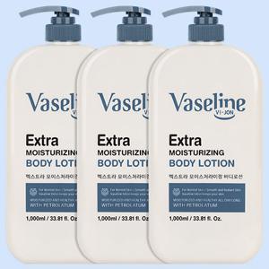 바이존바세린 퍼퓸 엑스트라 모이스처라이징 고보습 바디로션 대용량 1000ml 3개