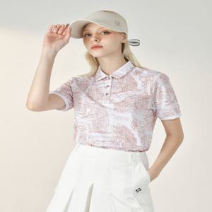 [24SS 닥스 골프 여성] 브라운 130주년 반소매 티셔츠_DNTS4B518W2