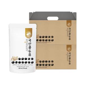 건국우유 국산콩 두유 160ml 40포 (20포 2박스) 건국농장 진짜두유