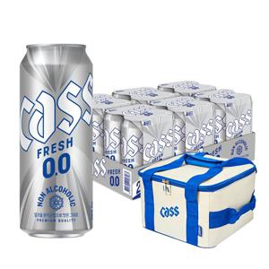 카스 제로 500ml X 24캔 쿨러백 패키지, 논알콜 무알콜맥주맛