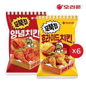 오리온 꼬북칩 후라이드치킨맛 (76g) x 6개 + 양념치킨맛 (68g) x 6개
