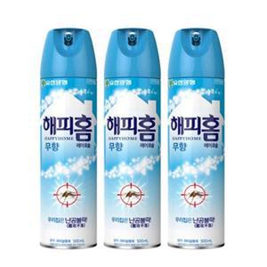 해피홈 에어로졸 무향 3개 날파리 모기 박멸