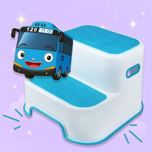 [한정수량]쁘레떼 타요 디딤대 논슬립 유아 발디딤대 2단 세면대 발판 화장실 욕실 계단