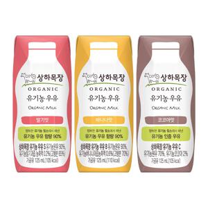 상하목장 유기농 딸기/바나나/코코아우유 125ml 24팩