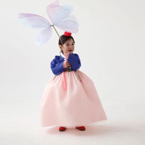 쪽빛설레임 여아한복