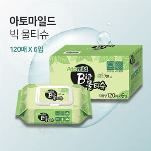 아토마일드 빅 물티슈 (캡형) (120매*6개)