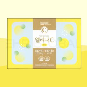 동국제약 엘리나C 120포 (4개월분) 고함량 비타민C 2000mg, 비타민D 400iu 함유