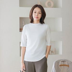 엄마옷 마담4060 인견반폴라7부티셔츠-QTE2504072-
