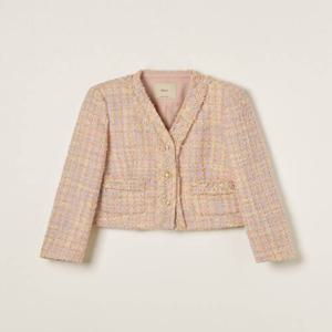 ROEM 브이넥 트위드 자켓_RMJKF23S13 565646