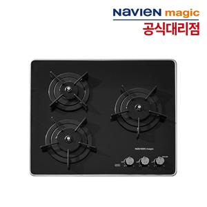 나비엔매직 빌트인 가스레인지 3구 GRB-6303 가스렌지 쿡탑 매립형 건전지식 타공560x480