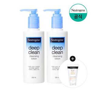 [아크네포밍40g증정] 뉴트로지나 딥클린 클렌징 로션 200ml x2