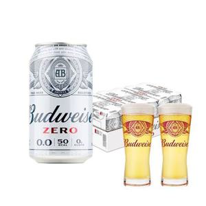 버드와이저 제로 330ml 24캔+버드2025 전용잔 2개 논알콜 무알콜맥주맛 음료