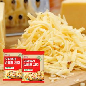 [APP전용] 보꼬네 자연치즈 99% 모짜렐라 슈레드 치즈 1kg*2팩