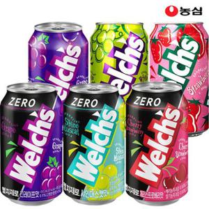 [APP전용] 웰치 소다 6종 355ml x 48캔 [제로/딸기/포도/청포도/샤인머스캣/체리스트로베리]