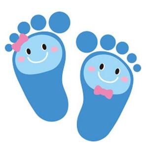 가꿈 미끄럼방지 축광 발바닥 스티커 (5매입) (파랑) 미끄럼방지 축광 발바닥 파랑 공작