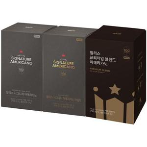 [할리스] 시그니처 아메리카노 미니 다크 100T + 미니 마일드 100T + 프리미엄 블렌드 미니 100T