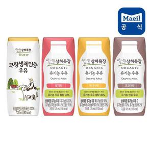상하목장 무항생우유 125ml 24팩+딸기/코코아/바나나 125ml 24팩 골라담기
