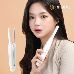 (현대Hmall) 인썸 무선 미니 판 뿌리볼륨고데기 휴대용 앞머리 뽕 남자 매직기 IHC-300