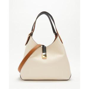Kate Spade 케이트 스페이드 트라이베카 컬러블록 페블드 가죽 미디엄 크로스바디 토트 - 밀크 글라스 멀티