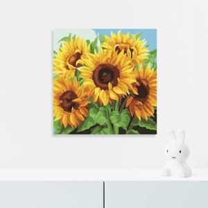 명화그리기 활짝핀 해바라기 20X20 캔버스페인팅 DIY 유화그림 집콕 취미