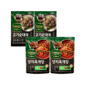 비비고 고기순대국 700g x2개+양지육개장 700g x2개 (냉동)