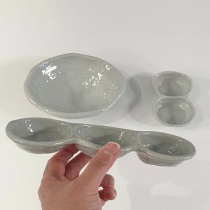 토프 미니 보울 2type / 국내제작 도자기 종지 소스볼 반찬그릇 13cm, 19cm
