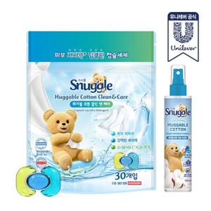 스너글 캡슐 세탁세제 30개입 + 섬유탈취제 150ml