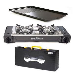 맥스 휴대용 가스레인지 화구 2구 투버너 MSD-5800S(불판포함)