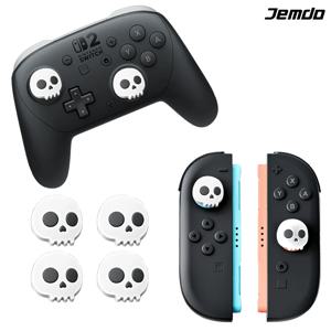 닌텐도 스위치2 조이콘 스틱커버 JEMDO 해골 4P세트 프로콘2 호환